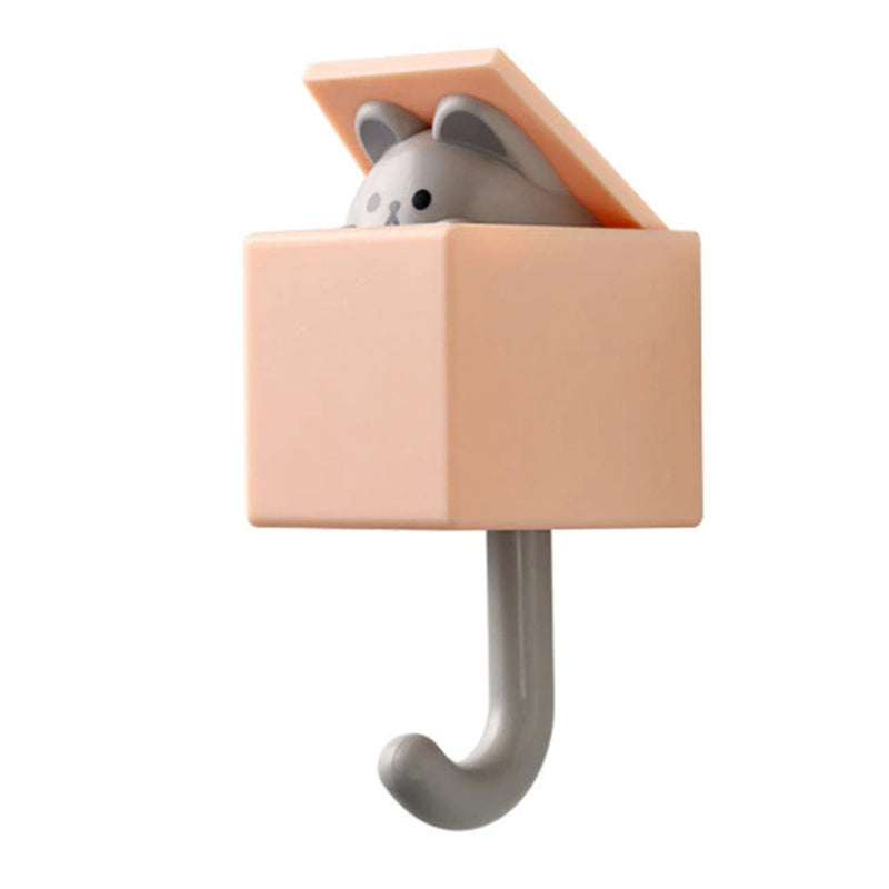 Cartoon Cat Self Adhesive Door Hanger Hooks 