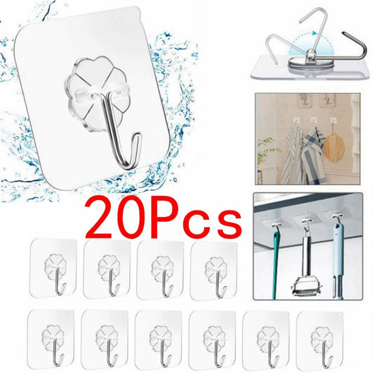 Door Hook Adhesive Transparent Wall Hooks 