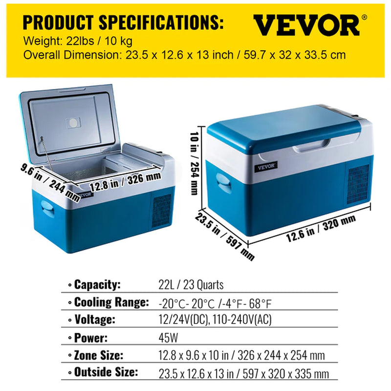 Mini Car Fridge Freezer 