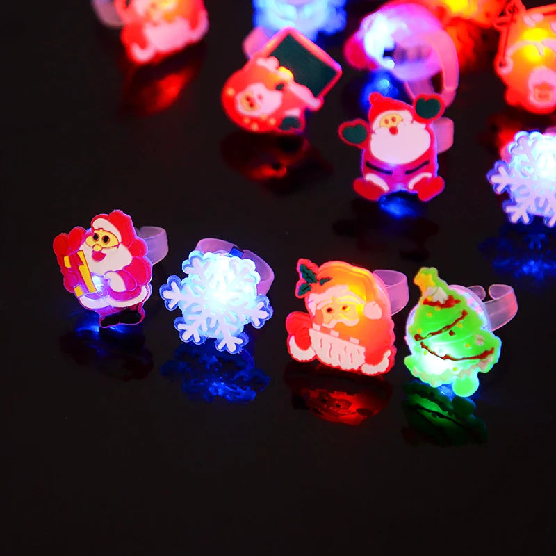 Glowing Christmas LED Light Rings for Kids