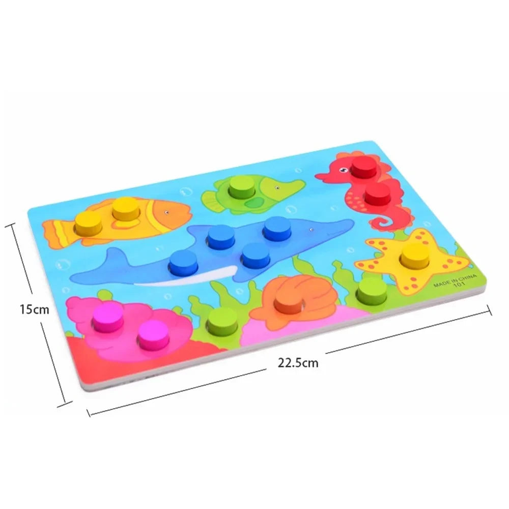 3D Wooden Puzzle Jigsaw Montessori Baby Toy