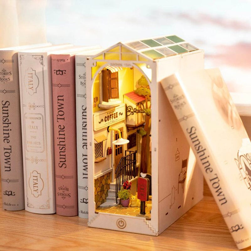 Rolife DIY Book Nook Stories TGB01 Sakura Densya Wooden Miniature Doll  House
