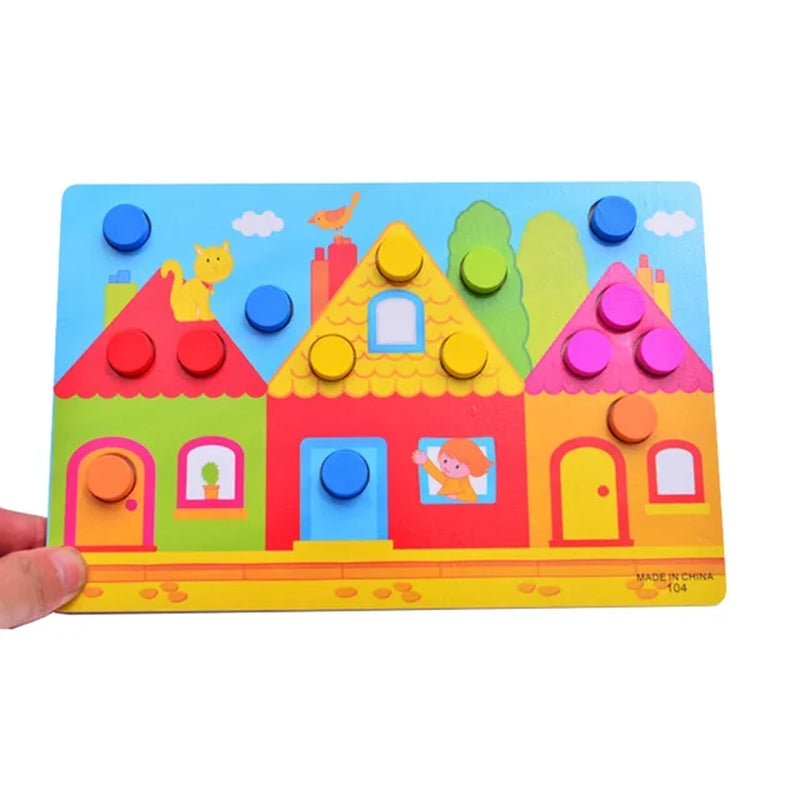 3D Wooden Puzzle Jigsaw Montessori Baby Toy 