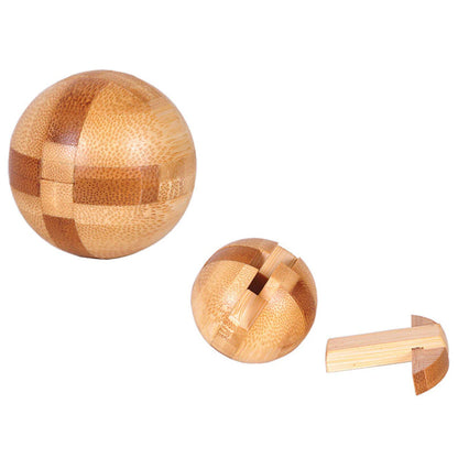 Wooden Kong Ming Lock IQ Brain Teaser Puzzle